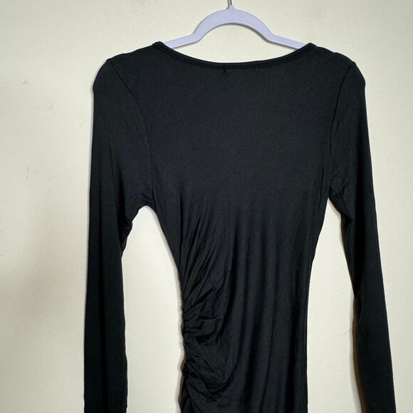 Laila Jayde Asymmetrical Shirred Dress in Black NWT Size XS - Picture 7 of 10
